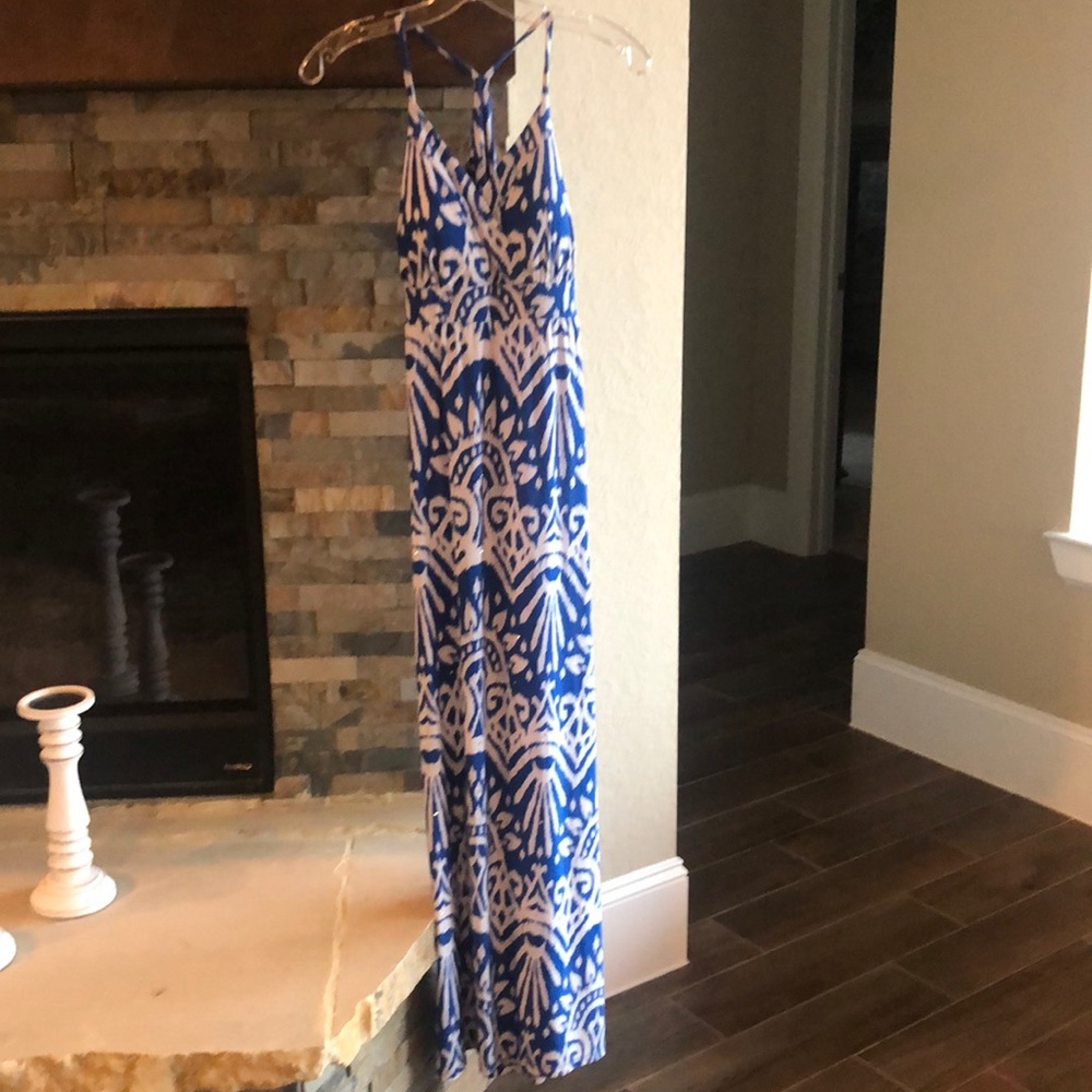 INC Blue and White Maxi